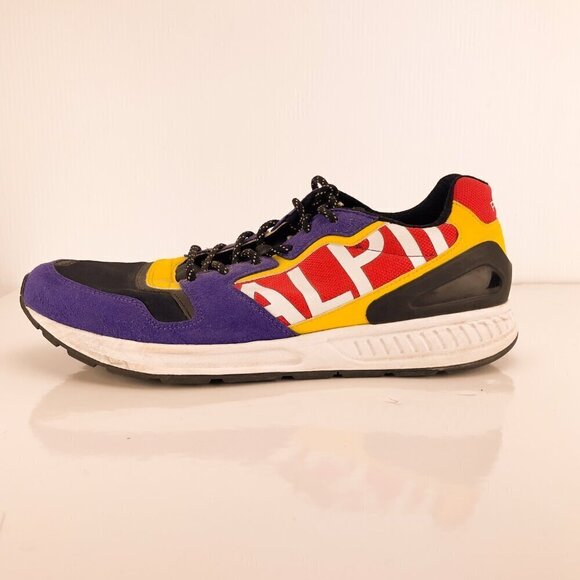 POLO RALPH LAUREN Leather Suede Train100-SK-ATH Purple Tech Alpine Sneaker sz 11 - Picture 3 of 9